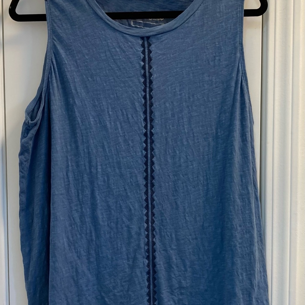 Eddie Bauer Blue Tank Top Scope Neck
